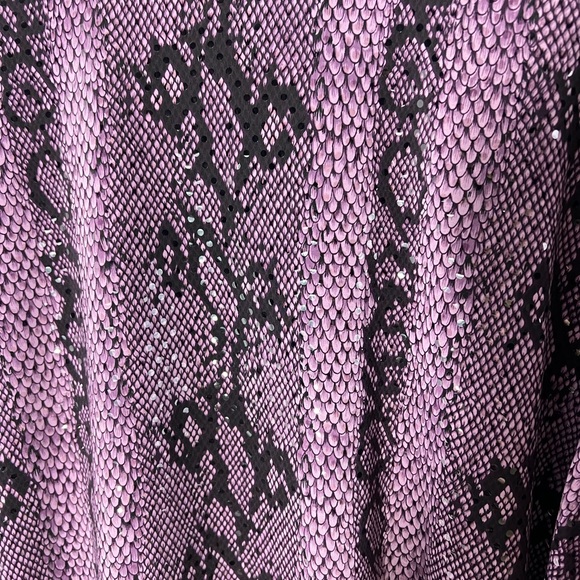 Purple Bomber Jacket with Snakeskin Print reversible! - Picture 6 of 11
